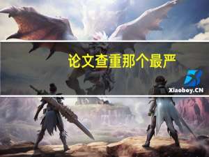 论文查重那个最严