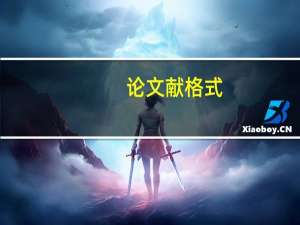论文献格式