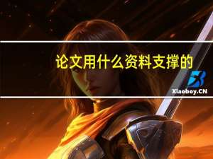 论文用什么资料支撑的
