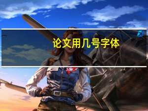 论文用几号字体