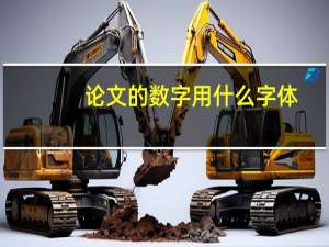 论文的数字用什么字体
