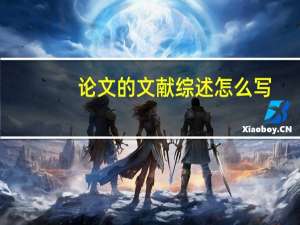 论文的文献综述怎么写