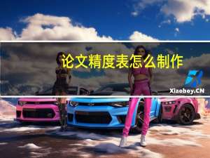 论文精度表怎么制作