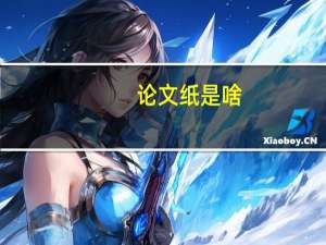 论文纸是啥
