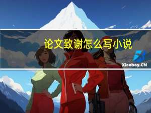 论文致谢怎么写小说