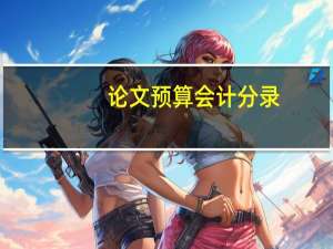论文预算会计分录