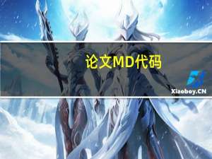 论文MD代码