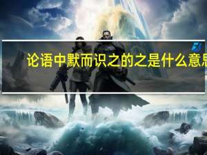 论语中默而识之的之是什么意思