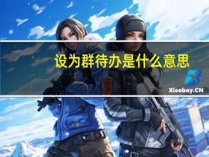 设为群待办是什么意思