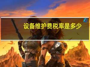 设备维护费税率是多少