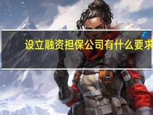 设立融资担保公司有什么要求