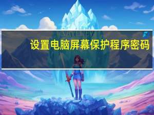 设置电脑屏幕保护程序密码