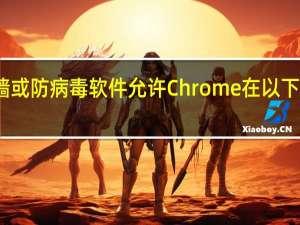 设置防火墙或防病毒软件允许Chrome在以下情况下访问网络