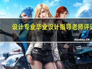 设计专业毕业设计指导老师评语