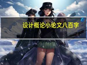 设计概论小论文八百字