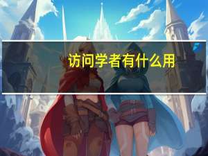 访问学者有什么用