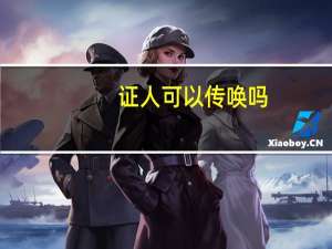 证人可以传唤吗