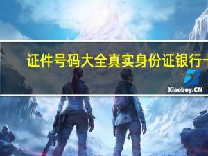 证件号码大全 真实 身份证 银行卡（证件号码大全）