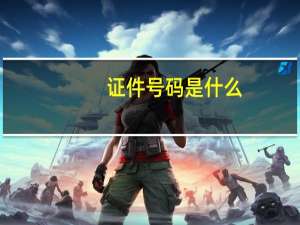 证件号码是什么