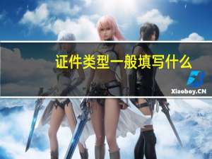 证件类型一般填写什么