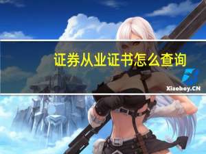 证券从业证书怎么查询