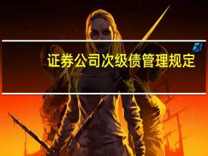 证券公司次级债管理规定
