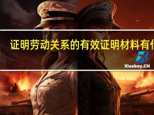 证明劳动关系的有效证明材料有什么