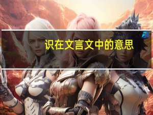 识在文言文中的意思