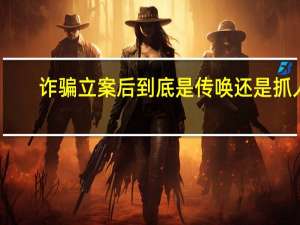 诈骗立案后到底是传唤还是抓人
