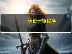 诉讼一审程序