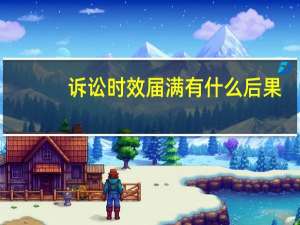 诉讼时效届满有什么后果