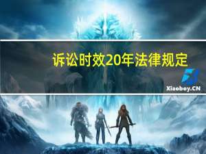 诉讼时效20年法律规定