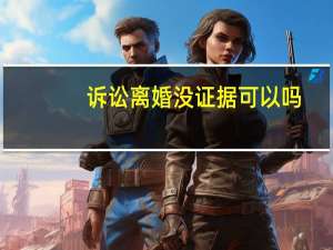 诉讼离婚没证据可以吗