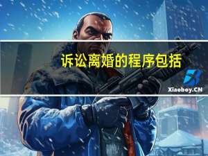 诉讼离婚的程序包括