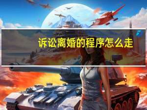 诉讼离婚的程序怎么走