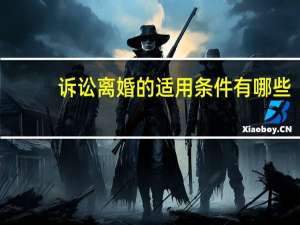 诉讼离婚的适用条件有哪些