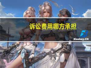 诉讼费用哪方承担