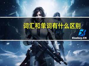 词汇和单词有什么区别