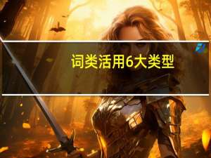 词类活用6大类型（词类活用）