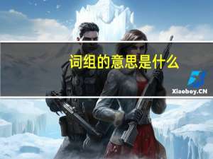 词组的意思是什么