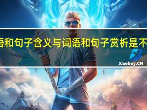 词语和句子含义与词语和句子赏析是不是一回事