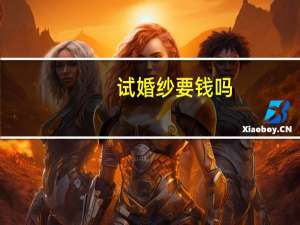 试婚纱要钱吗