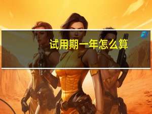 试用期一年怎么算