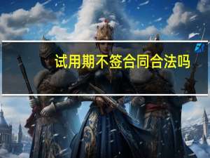 试用期不签合同合法吗