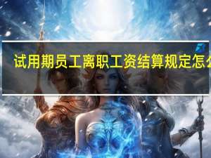 试用期员工离职工资结算规定怎么写（试用期员工离职工资结算规定）