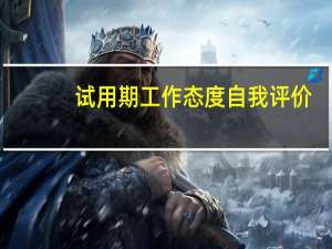 试用期工作态度自我评价