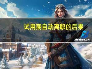 试用期自动离职的后果