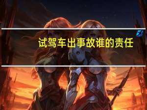 试驾车出事故谁的责任