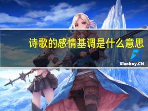 诗歌的感情基调是什么意思
