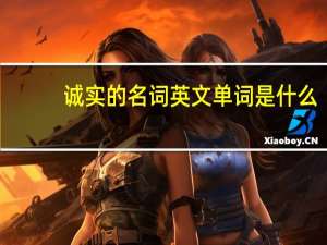 诚实的名词英文单词是什么